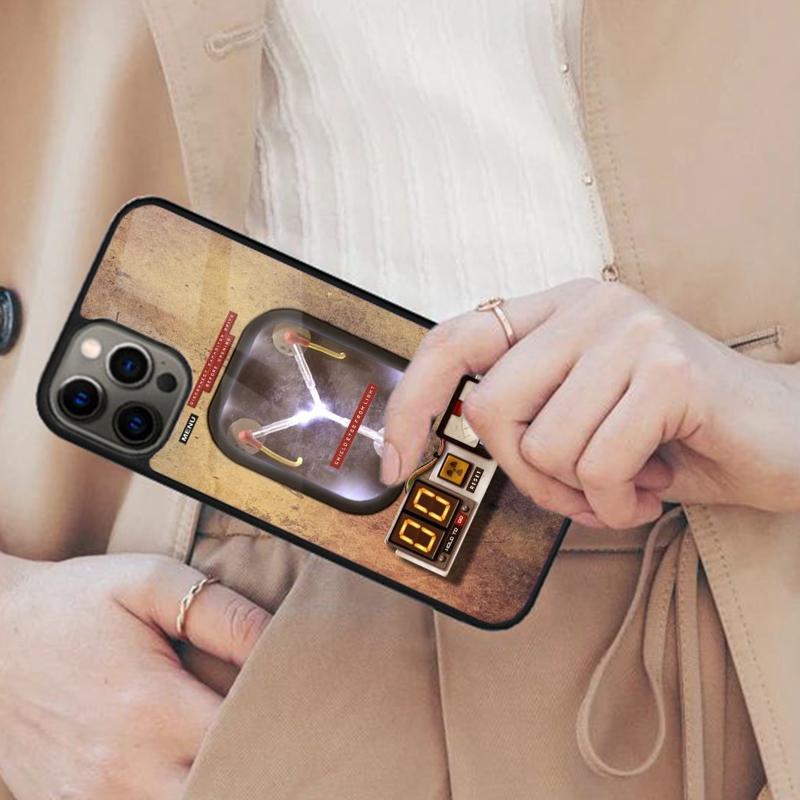Back To The Future DeLorean Time Travel Magnetic Phone Case For iPhone 17 Air 16 14 13 12 Pro Max 15 Plus Wireless MagSafe Cover