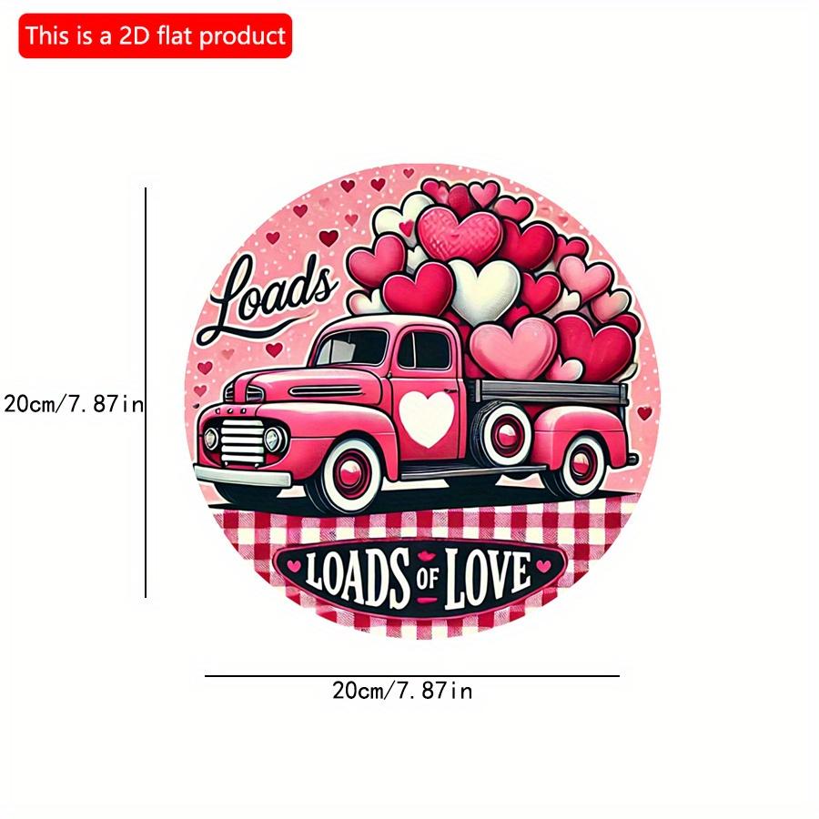 

2D Плоский Декор для Стены Из Дерева С Днем Святого Валентина - Воздушные Шары С Любовью Машина Универсальный Праздничный Деревянный Подвесной Кулон, Украшение Дома Приветственный Знак Декор Для Вечеринки 20cm*20cm