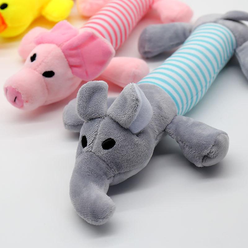 Striped Pig BB Stick: Kitten & Puppy Chew Toy with Sound