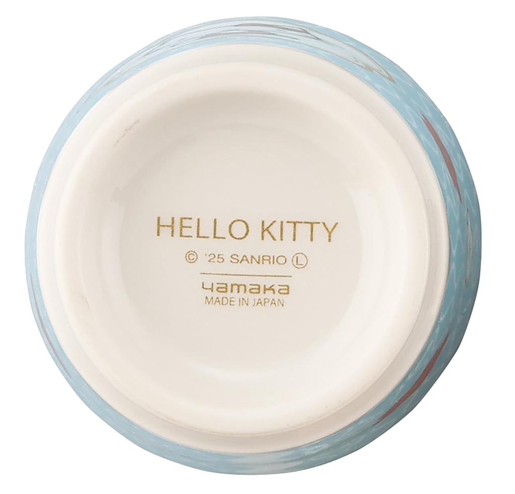 Sanrio Characters Hello Kitty 8 x Japanese Plum Blossom Kitty Made in Day (SANRIO) Teacup, 240ml, Diameter Approx. 9cm, Tableware, Design,