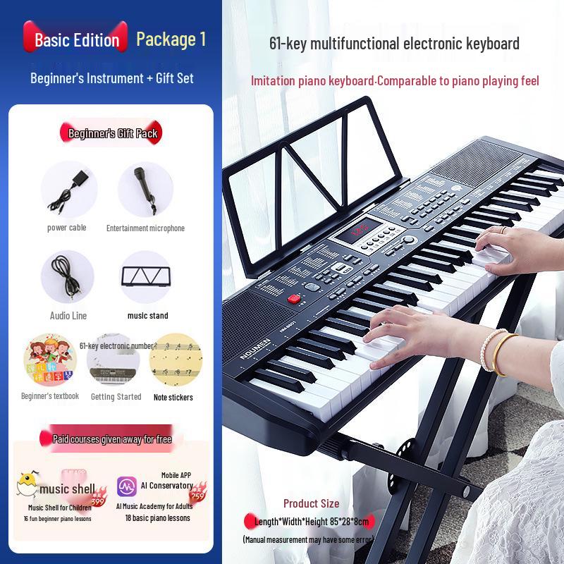 Beiduo Chen 61-Key Multifunctional Keyboard for Beginners, Adults & Children