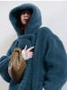 New Women's Winter Faux Fur Coat Long Lapel Hooded Plush Teddy Jacket Female Fluffy Thick Warm Plus Size Overcoat Outerwears