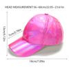 Women's European and American hip hop hats jazz dazzling PU leather peaked caps laser baseball caps