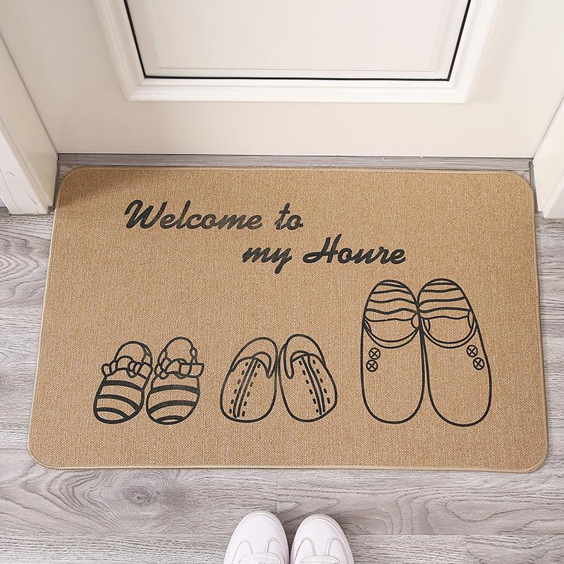 Rubber Floor Mats Home Entrance Water Absorbent Non-Slip Carpet Mats Entrance Mats