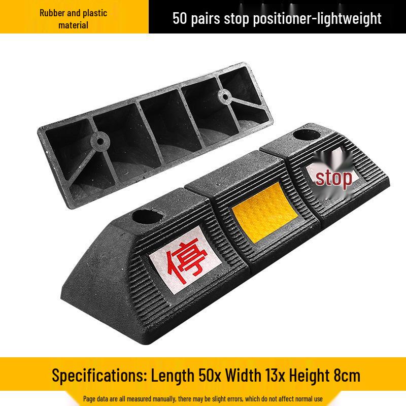 Rubber Parking Wheel Stopper: Anti-Collision PVC Wheel Limiter for Garages