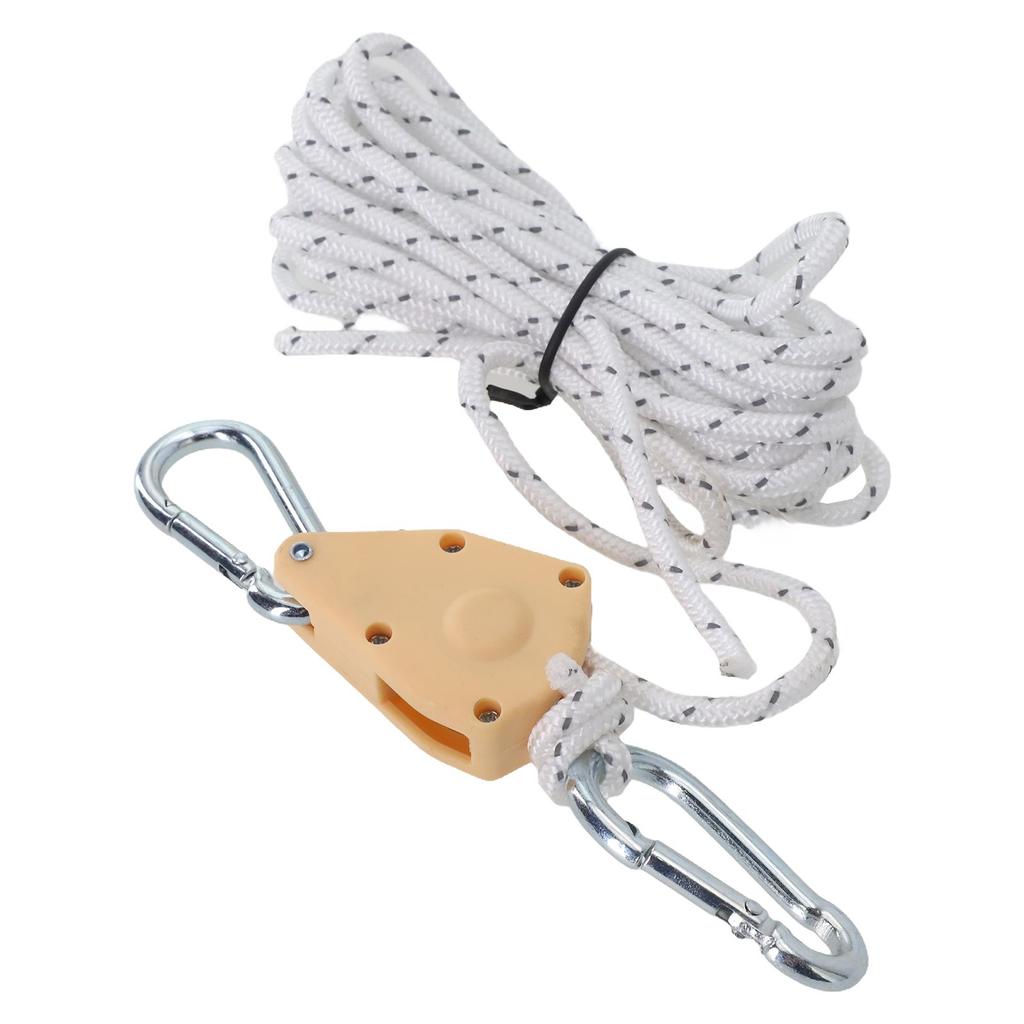 Ratchet Hanger Rope Stainless Steel+nylon Tent Pulley 4mm*4m
