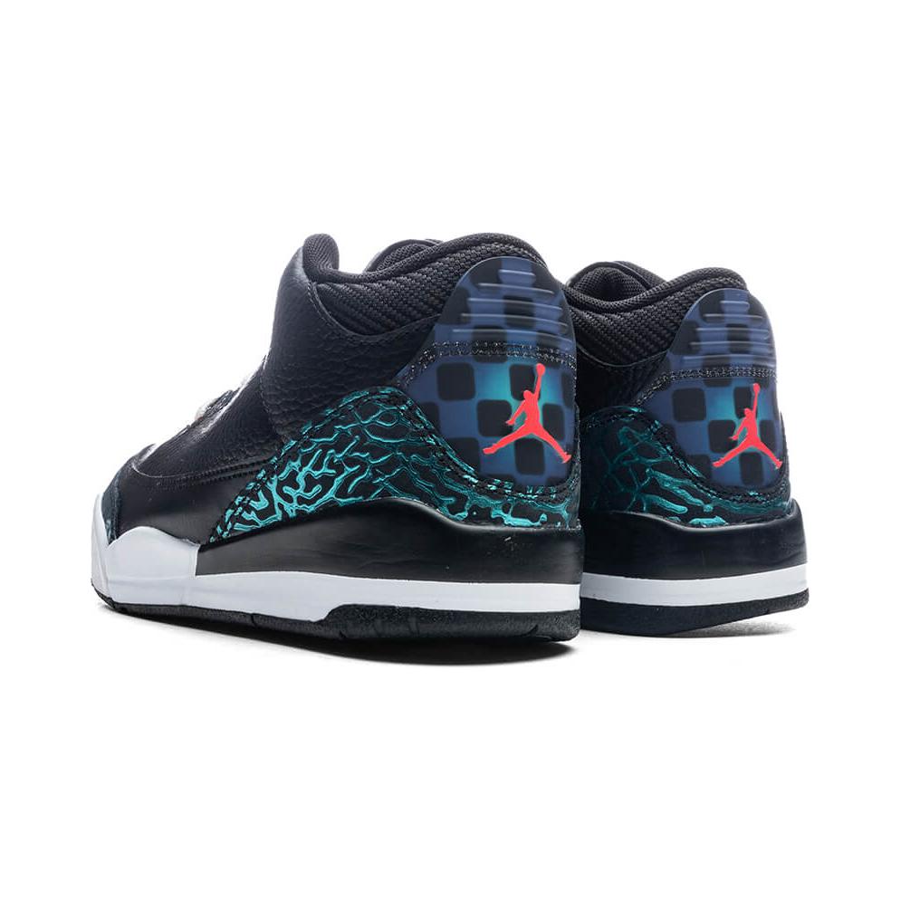 Air Jordan 3 Retro PS Moto Kids Sneakers Black Siren-Red Hyper-Jade FV5438-001