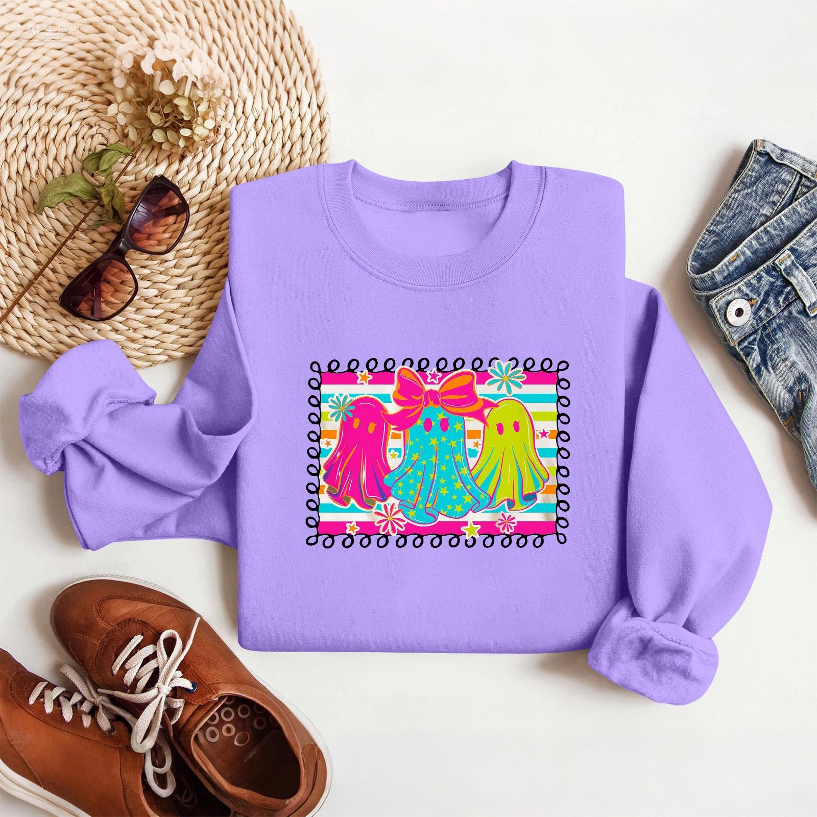 

Женские топы Женский свитшот с длинным рукавом Повседневный с круглым вырезом Свободного кроя Пуловер Флисовые топы XL фиолетовый