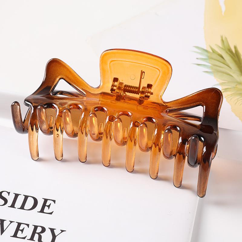 Geometrické sponky do vlasů v korejském stylu: Velká velikost, všestranné duté gumičky do culíku a skřipce pro ženy