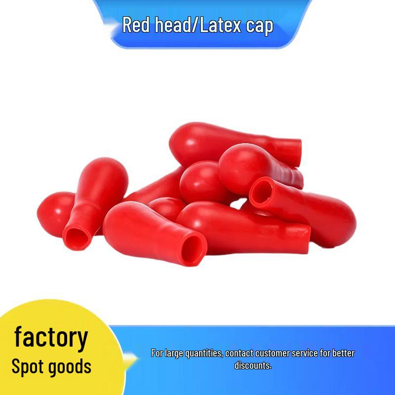 

Thickened Glass Drip Irrigation Suction Cap with Red Latex Rubber 000