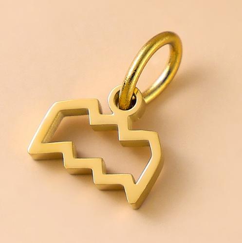 SUNIBI Stainless Steel Star Zodiac Sign 12 Constellation Pendant Accessories for Necklace Women Man Jewelry Gifts