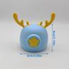 Kids Water Sippy Cup Lid Antler Creative Cartoon Baby Cups with Straws Leakproof Water Bottles Cover Outdoor Childrens Cup Lids