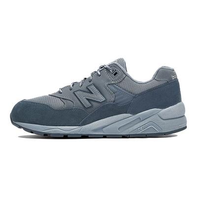 NB 580 Retro Skórzane Siateczkowe Amortyzowane Oddychające Odporne na Zużycie Antypoślizgowe Niskie Casualowe Buty do Biegania Unisex sneaker Mglisty Niebieski CMT580OC