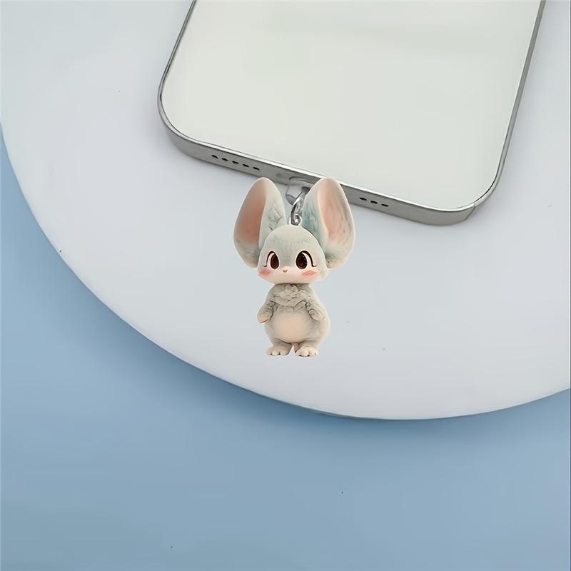 Cross-border Acrylic Big-Eared Rabbit Dust Plug