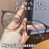 2026 New Round-Frame Anti-Blue Light Myopia Glasses Unisex High-Definition Ultra-Lightweight Comfort Eyewear Diopter 0 To -4.0