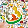 10/30/50pcs Funny Cute Cat Cartoon Stickers Kawaii Creative Graffiti Kitten Decals DIY Laptop Water Bottle Phone Sticker Decor