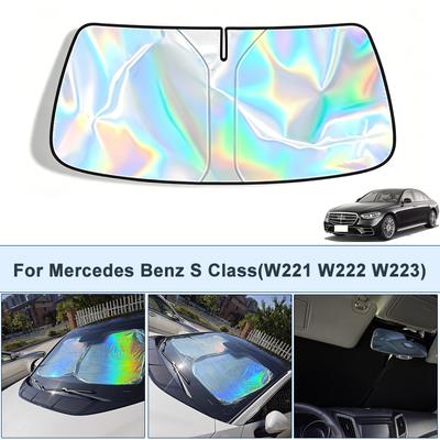 Foldable Front Windshield Sun Shade For Benz S Class W221 W222 W223 UV Reflective Sun Protection Cover Car Interior Accessories
