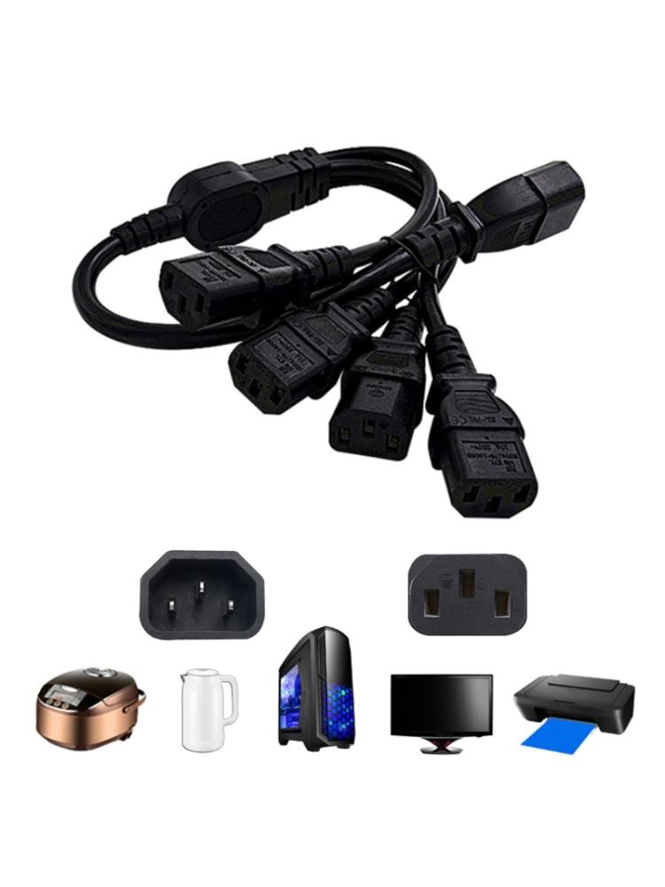 PDU Computer r C14 to 4xC13 Power Cable for Multiple Device Connection Connect 4Devices to One Outlet Wire