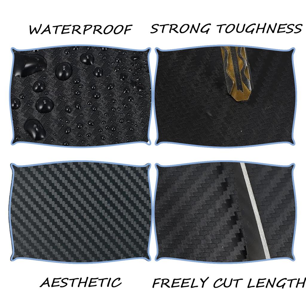 3CM-10CM Width 1-10M Carbon Fiber Car Tape Protection Film Vinyl Tape Roll DIY Anti Scratch Guard for Auto Door Sill Side Mirro