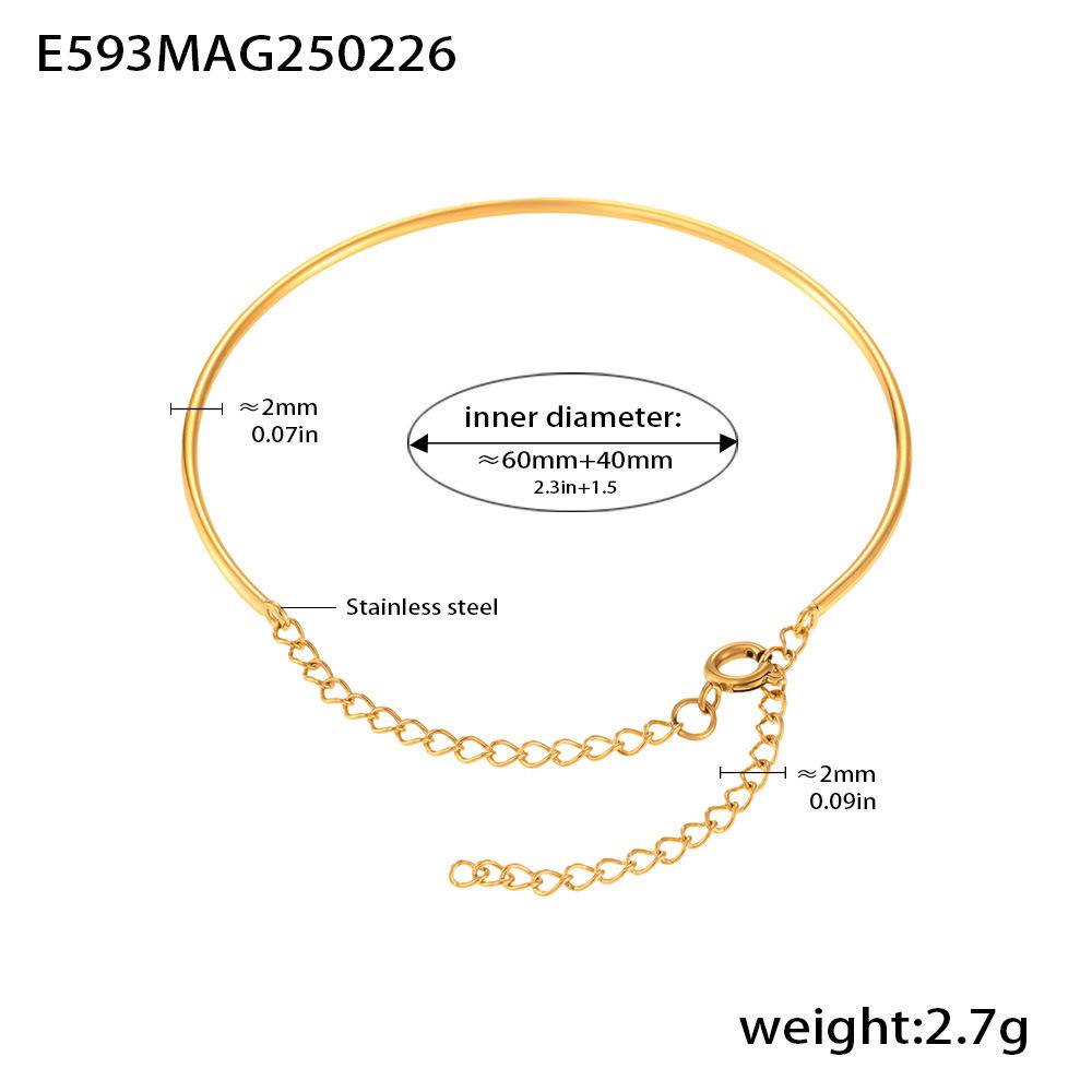 Ultra-Fine Coil Bracelet: Niche Fashion Ins Style, Stainless Steel PVD Gold Jewelry