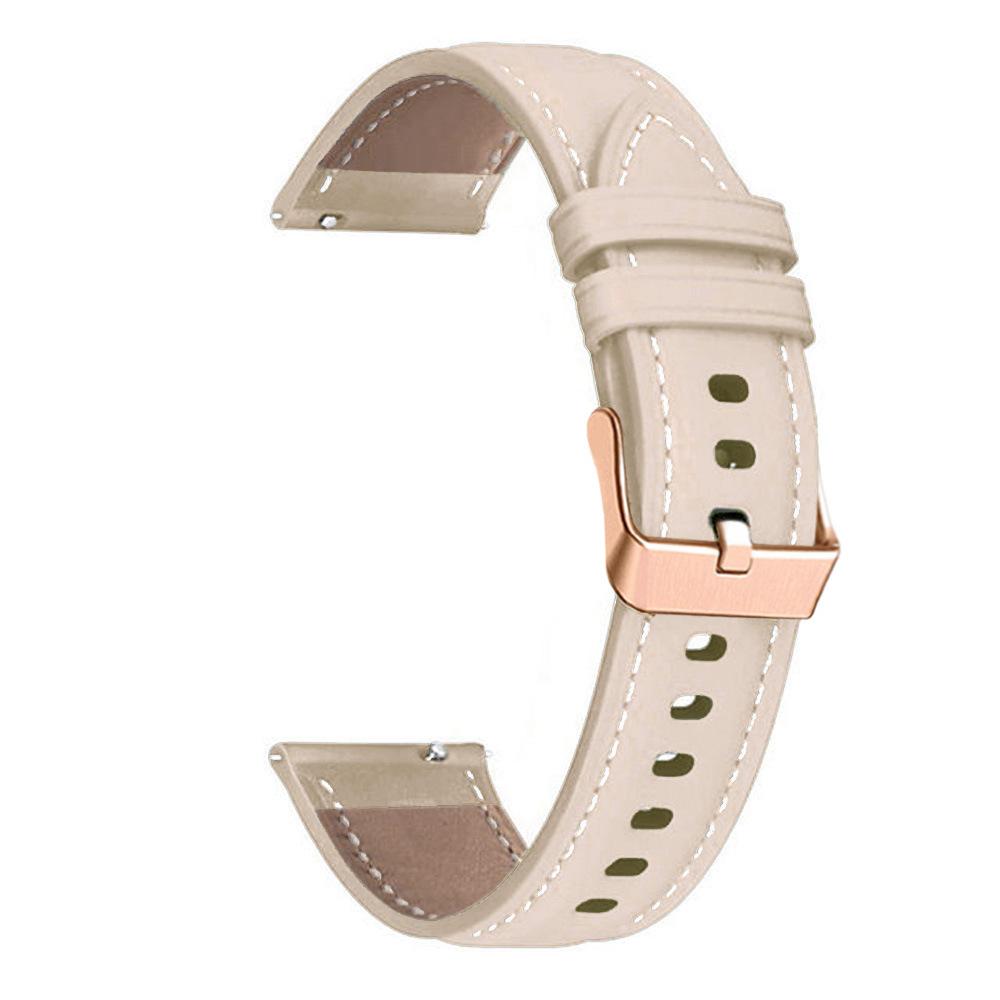 18mm 20mm Universal Leather Watch Strap with Pin Buckle Breathable Sport Replacement Band Compatible with Garmin, Samsung, Huawei