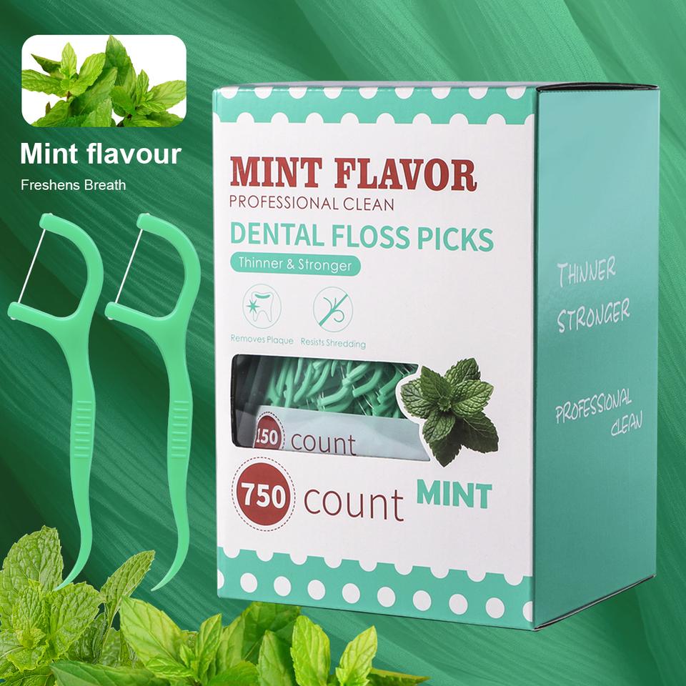 A bag of 30 Fruit-flavored Disposable Ultra-fine Dental Floss Sticks