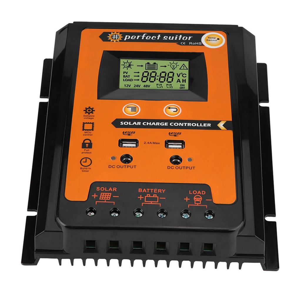 12V24V 70A PWM&MPPT Short Version Solar Charge Controller Solar Panel Battery Regulator Dual