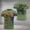 Australian Forest Camouflage T Shirt for Men Tops Tee Shirts 3D Printed Jungle Short Sleeve