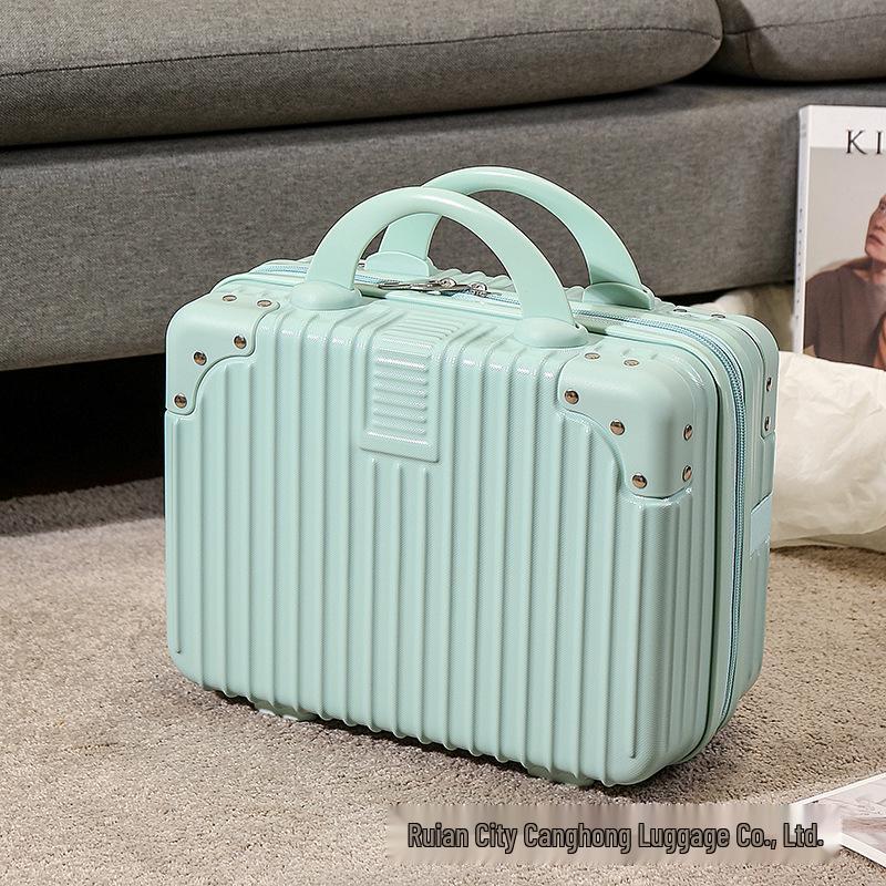 14-Inch Handheld Mini Travel Makeup Case with Password Lock