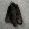 Top Layer Tea Core Horse Leather Genuine Leather Jacket for Men Slim Dispatcher Casual Jacket
