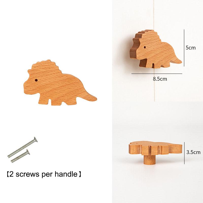 

Ручка для дверцы шкафа, детская комната, креативный милый динозавр, уникальные деревянные ручки для ящика в виде животных, декоративный ящик для спальни Chameleon