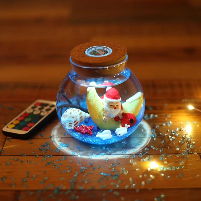 Creative Handmade DIY Romantic Underwater Luminous Bottle Birthday Gift Bedroom Decoration Night Light Free Print Photos