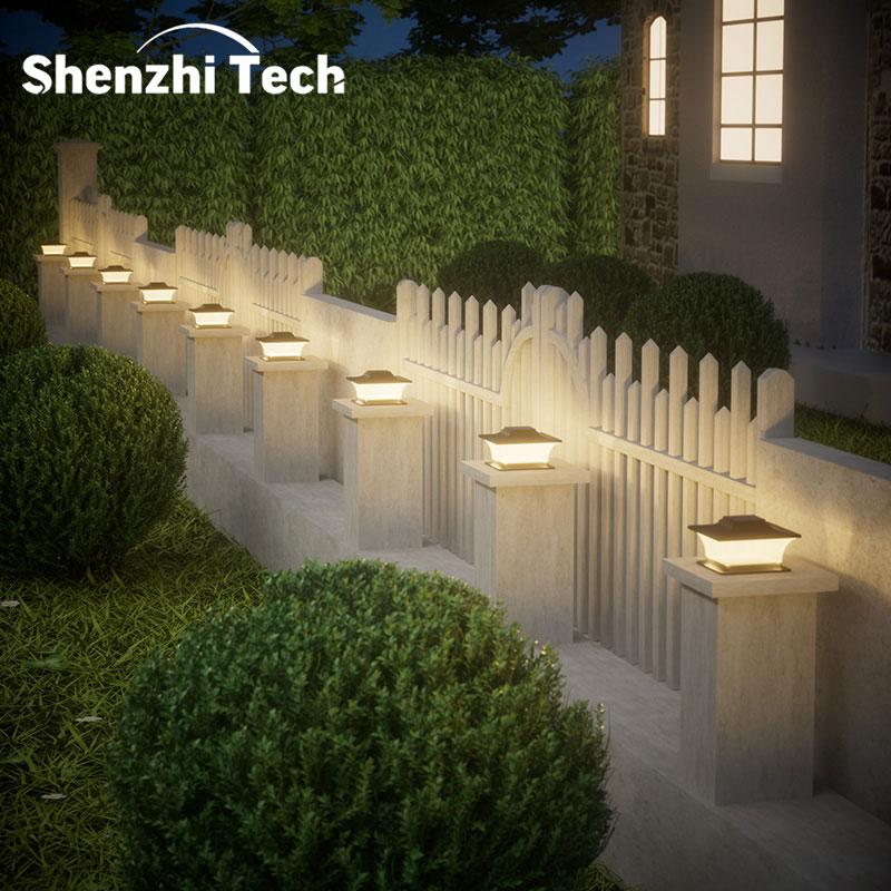 Solar Post Light with Auto On/Off, LED Landscape Lighting for Garden Pathways Fence Patio Posts