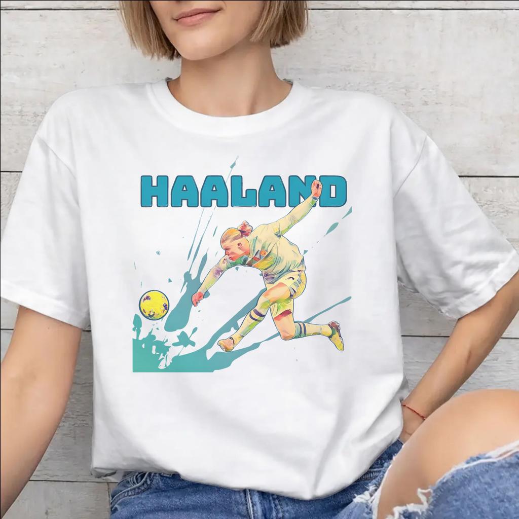 Haalands Accessories Unisex WoUnisex T Shirts 100 Cotton Tee Graphic Printing Football Tshirt Clothing