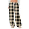 Women's Fleece Wide Leg  Elastic Waist Drawstring Loose Pants Drawstring Pajama Pants Sleepwear Trousers