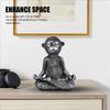 Resin Monkey Figurine Modern Animal Miniatures Sculpture Home Decoration Monkey Statue  Entrance