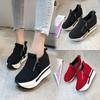 Platform muffin shoes new casual little white shoes lace-up canvas women's shoes trendy women's sports shoes