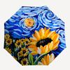 1pc Sunflowers Automatic Opening/Closing Umbrella with Operation & Windproof Canopy - Folding Design, Holiday Gift Yy260225181