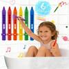 6pcs Washable Colorful Bath Crayons Set, Easy-Clean Bathtub Markers for Kids, Non-Toxic & Rinse Off Easily School Supplies