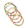 5 Bohemian Style Colorful Rice Bead Bracelets with Multiple Layers of CCB Bead Bracelets for Women, Set for Daily Versatility