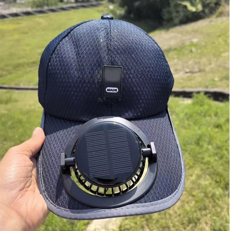 Solar Powered Cooling Fan Hat With USB Charging For Outdoor Activities 600mAh Rechargeable Adjustable Ventilated Sun Hat