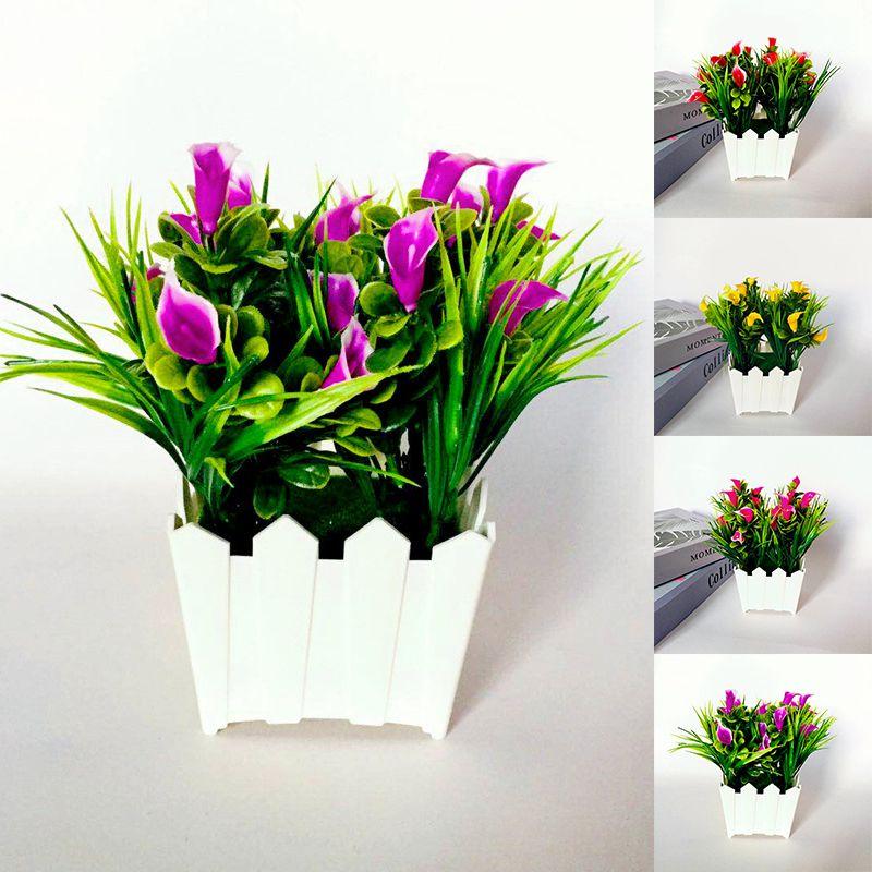 Vibrant 20 Heads Artificial Lily Flower Potted Plant Perfect For Wedding And Party Arrangements
