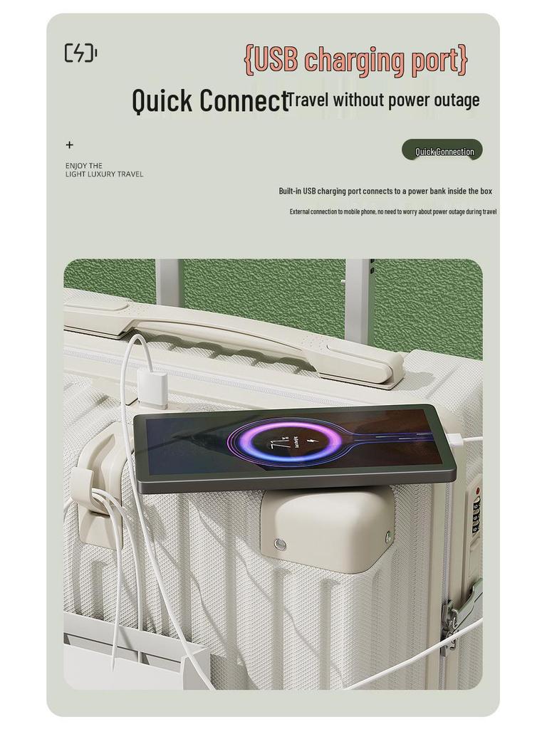 Spring Airlines Women's 14-inch Carry-on Trolley with Combination Lock