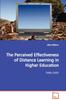 Βιβλίο The Perceived Effectiveness of Distance Learning In Higher Education