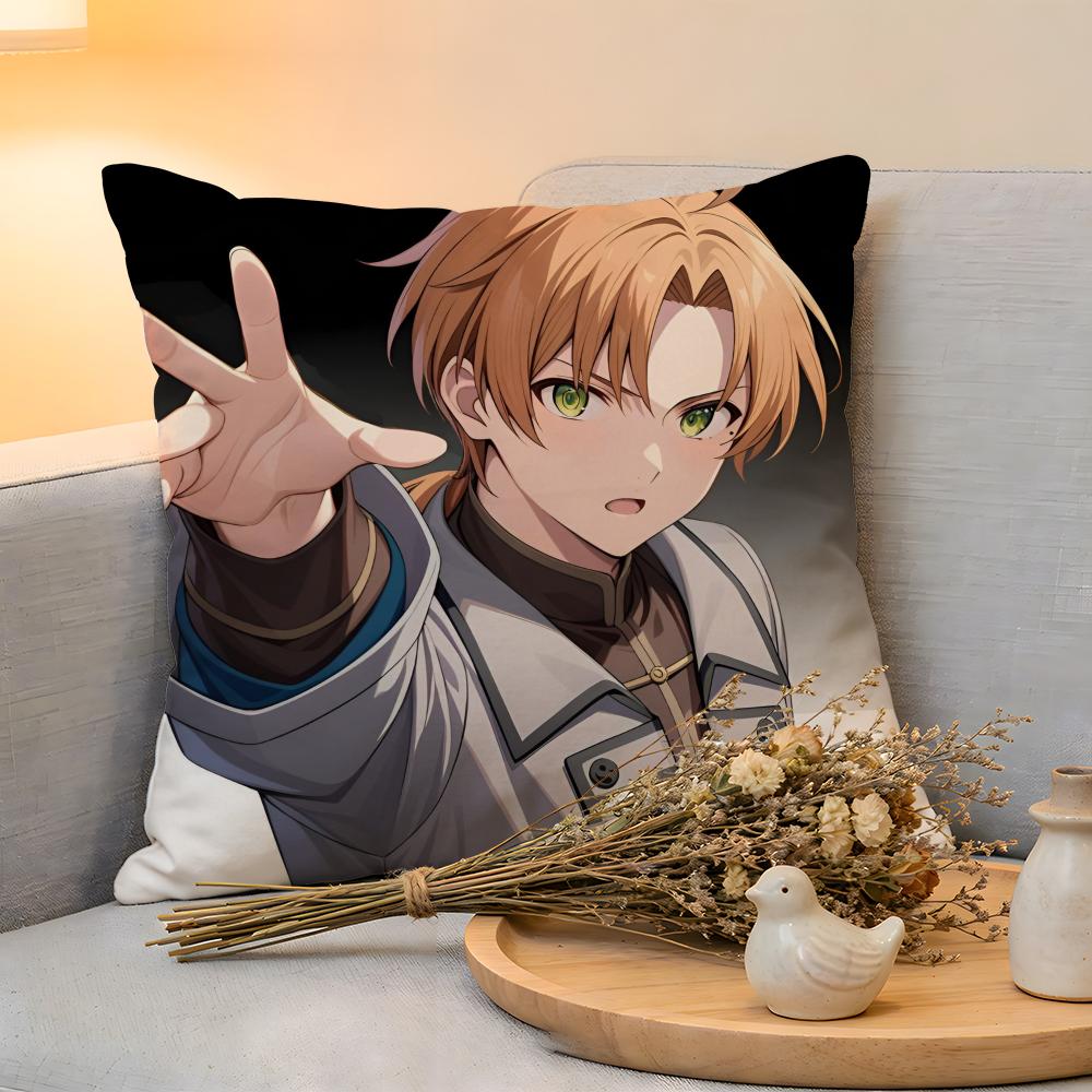 Cushion Cover  Linen  SkinFriendly Soft Decorative Case for Sofa Home Decor Anime MMushoku Tensei Pillow cover