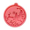 Pink Shiny Glossy Christmas Keychain Silicone Mold for Christmas Love Gift Craft