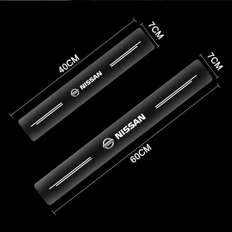 4 pièces Autocollant de Seuil de Porte de Voiture Film Protecteur Transparent Résistant aux Rayures Pour Nissan Qashqai Tiida j10 j11 2019 Accessoires de Voiture