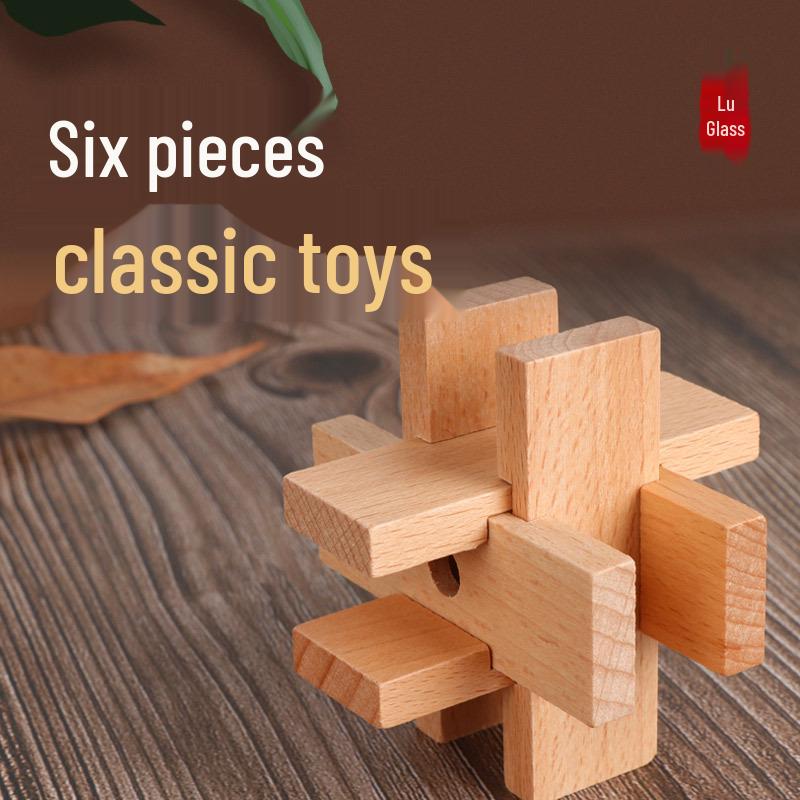 Kids' Educational Luban Lock IQ Puzzle Set: Assembly Toy for Stress Relief