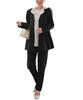 Suit Peplum Tapered Wide Formal Wear for Suitable for Entrance Graduation and M Tapered Black [Kobe Lettuce] [Ceremony] 4-piece Set Jacket, Pants,