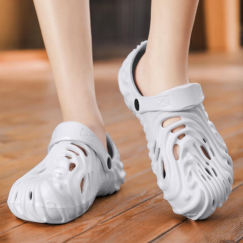 Vară, nou cuplu exploziv, amprentă digitală, culoare solidă, bărbați, femei, sandale respirabile, pantofi de înot pentru bărbați